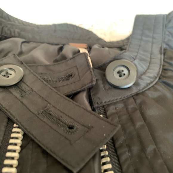 FREE PEOPLE Midnight Satin Bomber Jacket LARGE Black gorgeous - Picture 8 of 13